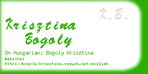 krisztina bogoly business card